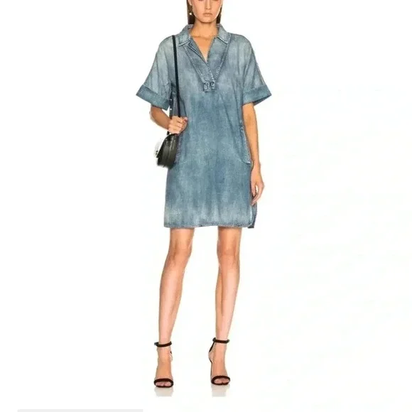 PERFECT AG Adriano Goldschmied Denim Shirt Dress - Picture 1 of 9